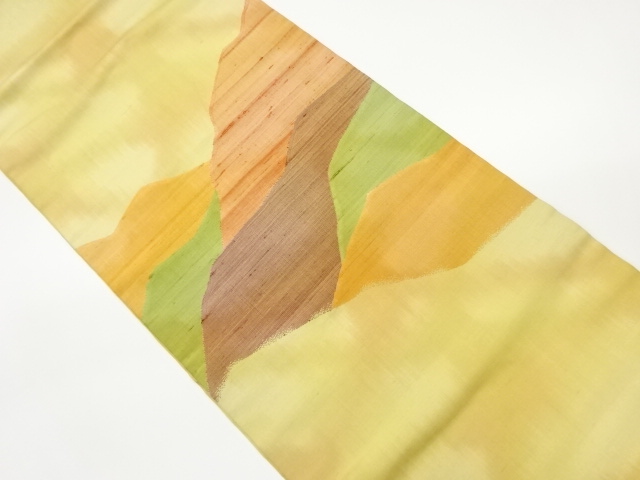 山並み模様織出し開き名古屋帯（額縁仕立て）